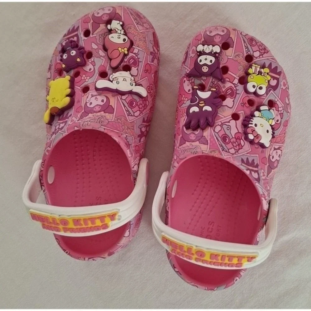 Hello Kitty And Friends Crocs Pink children Shoe C10 Sanrio Iconic Crocs Comfort